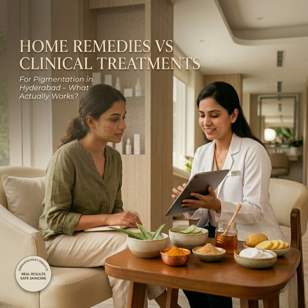 Home Remedies vs Clinical Treatments for Pigmentation in Hyderabad – What Actually Works?